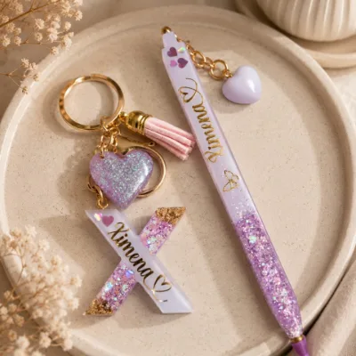 Producto de ejemplo: lapicero en resina epóxica personalizado con nombre